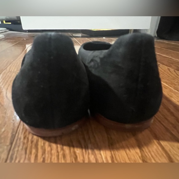 Tory Burch Georgia Black Suede Square Toe Ballet Flats with Emblem, size 7 EUC - Picture 10 of 13